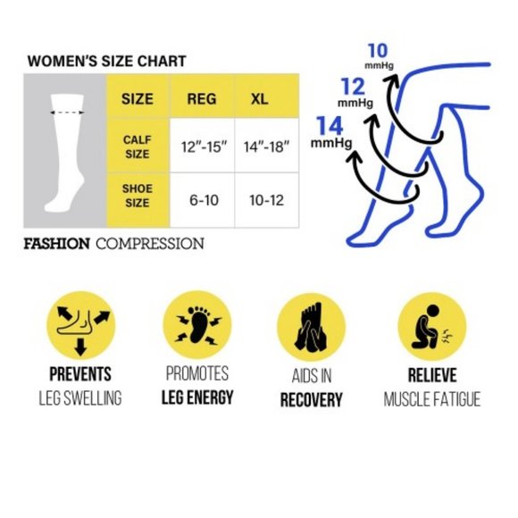 Tooth Fairy 10-14mmHG Light Compression Sock - Picture 3 of 3